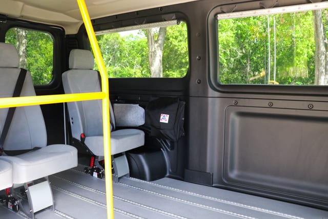seats inside promaster side access mobility van