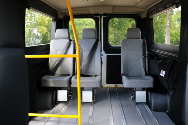 example of seat layout in large accessible van
