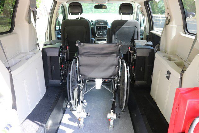 dodge grand caravan with wheelchair secured for transport