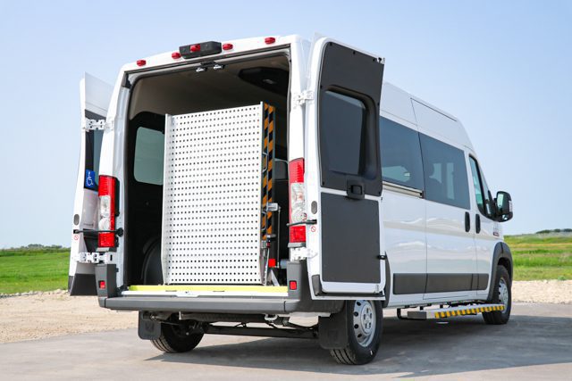 ram promaster accessible van with rear ramp