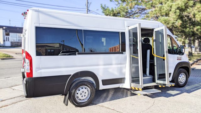 Automatic bus style doors