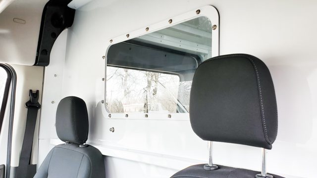 cab divider with window