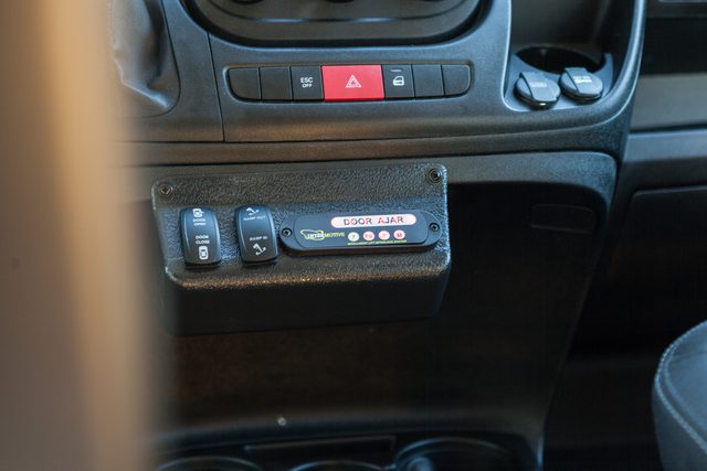 Controls inside cab