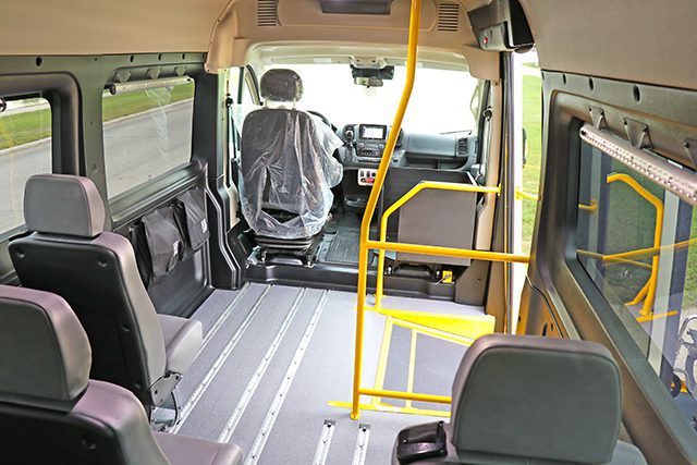 wheelchair space in P5 mobility van