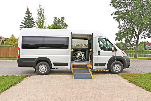 P5 commercial accessible van with ramp