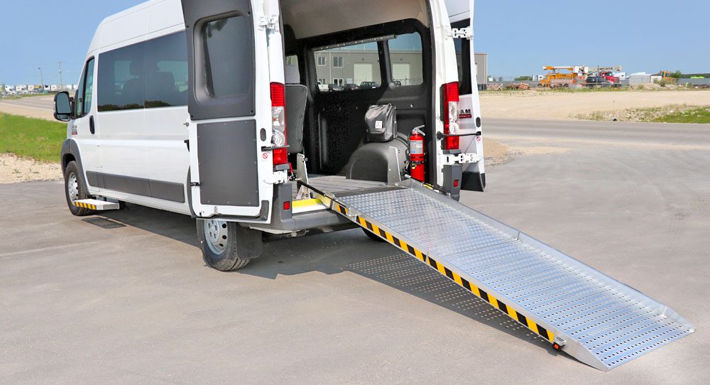 PR Classic Rear Ramp Ram Promaster Wheelchair Vans for Adult Daycares