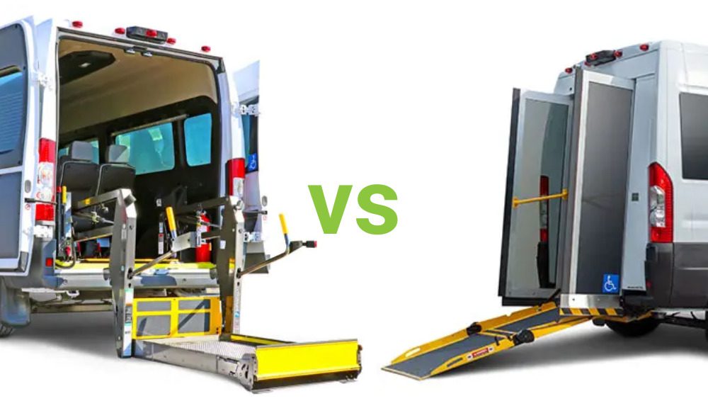 Ramp vs. lift for full size wheelchair vans.