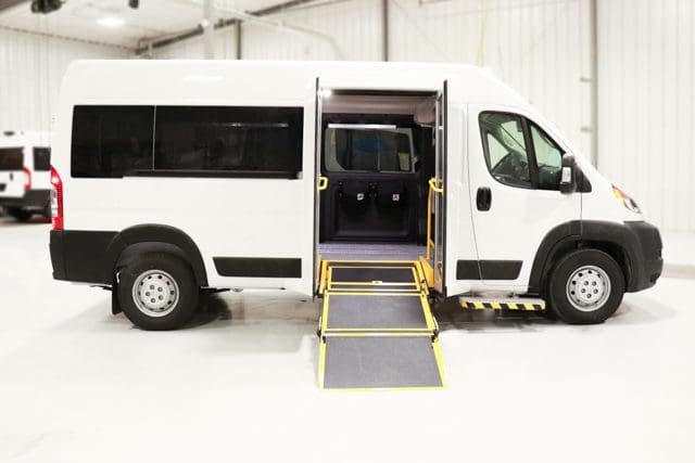 The Forest River Van is a handicap-accessible wheelchair van for sale.